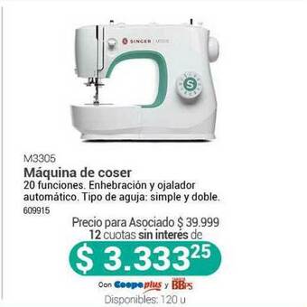 Cooperativa Obrera M3305 Máquina De Coser oferta