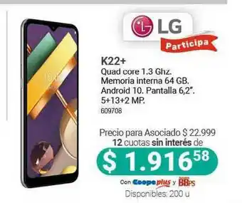 Cooperativa Obrera K22+ Lg oferta