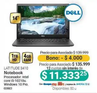 Cooperativa Obrera Dell Latitude 3410 Notebook oferta