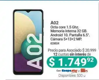 Cooperativa Obrera A02 Octa Core 1.5 Ghz oferta