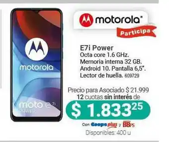 Cooperativa Obrera E7i Power Motorola oferta