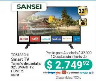 Cooperativa Obrera Tds1832hi Smart Tv oferta