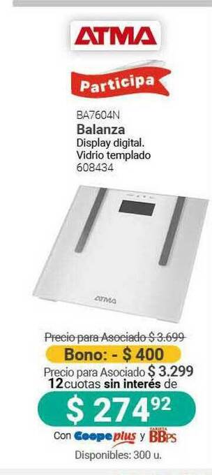 Cooperativa Obrera Atma Ba7604n Balanza oferta