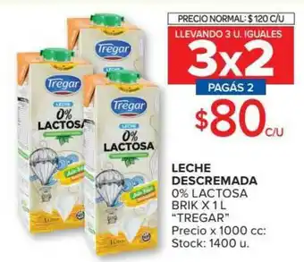 Carrefour Leche Descremada 0% Lactosa Tregar x 1l oferta