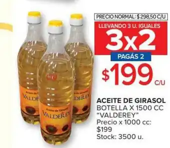 Carrefour Aceite De Girasol Valderey x 1000cc oferta