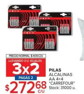 Carrefour Pilas Alcalinas Aa 4+4 Carrefour oferta