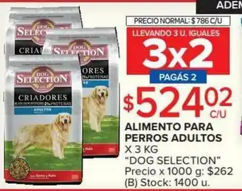 Carrefour Alimento Para Perros Adultos Dog Selection x 3kg oferta
