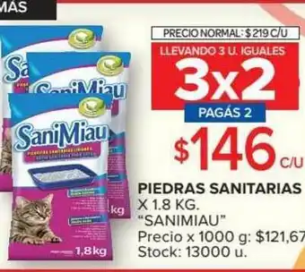 Carrefour Piedra Sanitarias Sanimiau x 1.8kg oferta