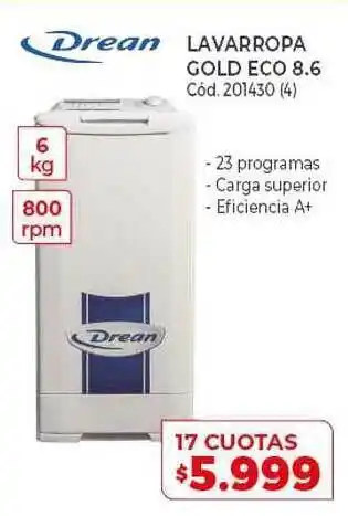 Naldo Lombardi Drean Lavarropa Gold Eco 8.6 oferta
