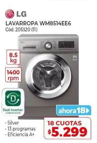 Naldo Lombardi Lg Lavarropa Wm8514ee6 oferta