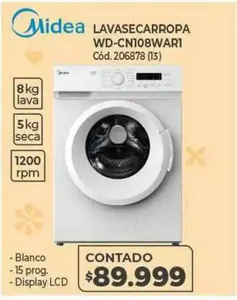Naldo Lombardi Midea Lavasecarropa Wd-cn108war1 oferta