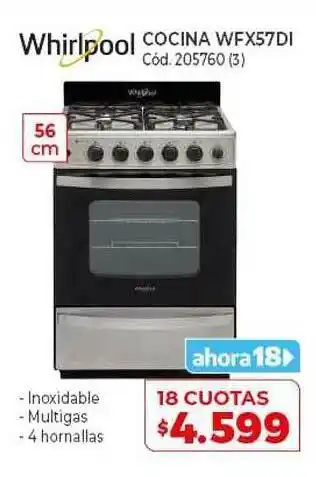 Naldo Lombardi Whirpool Cocina Wfx57di oferta