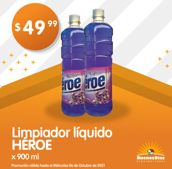 Supermercados Buenos Días Heroe Limpiador liquido x 900ml oferta