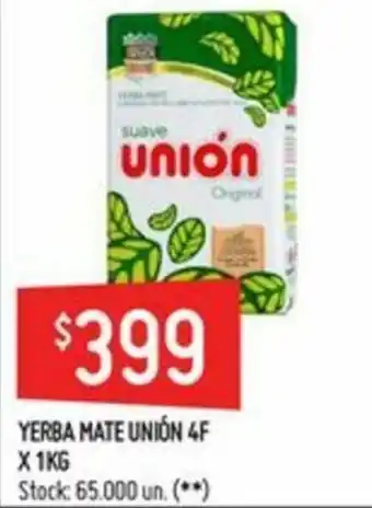 Walmart Yerba Mate Union 4f x 1kg oferta