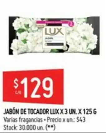 Walmart Jabón De Tocador Lux x 3un x 125g oferta