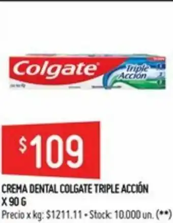 Walmart Colgate Crema dental Triple Accion x 90gr oferta