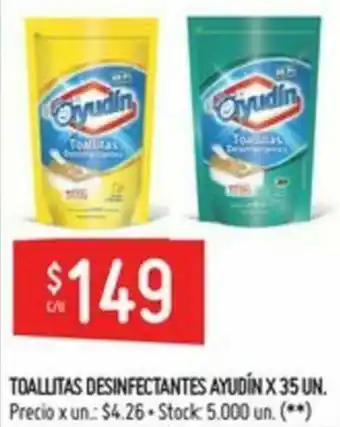 Walmart Ayudin Toallitas Desinfectantes x 35un oferta