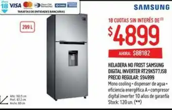 Walmart Samsung Heladera No frost Digital Inverter oferta