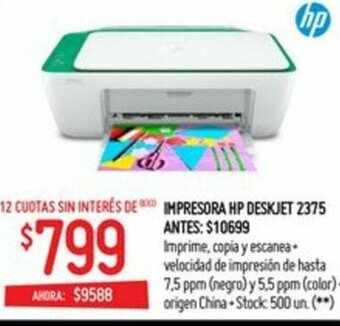 Impresora HP Deskjet 2375