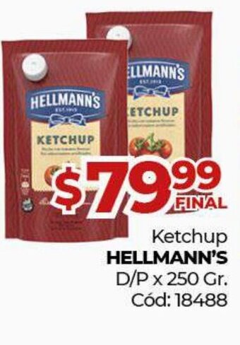 Diarco Hellmann's Ketchup D/P x 250gr oferta