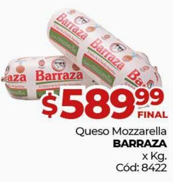 Diarco Barraza Queso Mozzarella x kg oferta