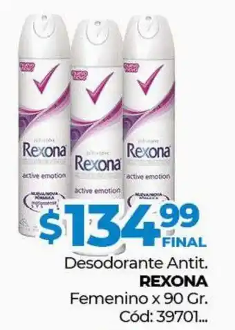Diarco Rexona Desodorante Antit Femenino x 90gr oferta