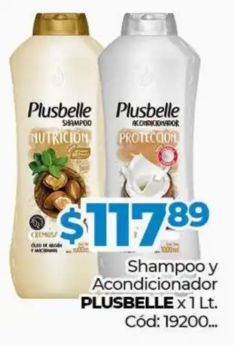 Diarco Plusbelle Shampoo y Acondiconador x 1lt oferta