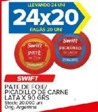 Carrefour Maxi Swift Pate De Foie/Picadillo De Carne Lata x 90grs oferta