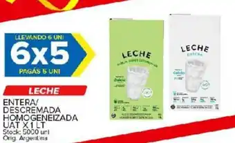 Carrefour Maxi Leche Entera/Descremenada Homogeneizada UAT x 1lt oferta