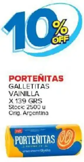 Carrefour Maxi Porteñitas Galletitas Vainilla x 139grs oferta