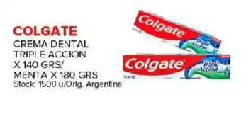 Carrefour Maxi Colgate Crema Dental Triple Accion x 140grs oferta