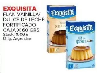 Carrefour Maxi Exquisita Flan Vainilla/Dulce De Leche Fortificado Caja x 60grs oferta