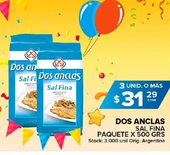 Carrefour Maxi Dos Anclas Sal Fina Paquete x 500grs oferta