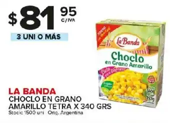 Carrefour Maxi La Banda Choclo En Grano Amarillo Tetra x 340grs oferta