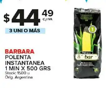 Carrefour Maxi Barbara Polenta Instantanea 1 min x 500grs oferta