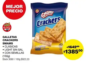 Atomo Conviene GALLETAS CRACKERS SMAMS 150G oferta