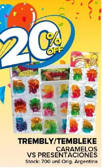 Carrefour Maxi Trembly/Tembleke Caramelos Vs Presentaciones oferta