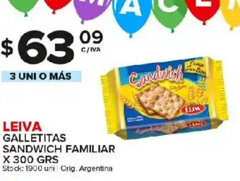 Carrefour Maxi Leiva Galletitas Sandwich Familiar x 300grs oferta