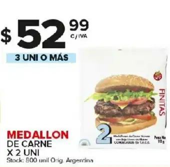 Carrefour Maxi Medallon De Carne x 2 uni oferta