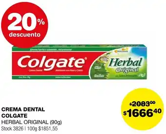 Atomo Conviene CREMA DENTAL COLGATE HERBAL ORIGINAL 90G oferta