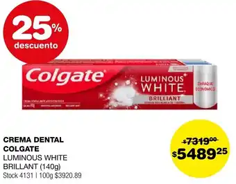 Atomo Conviene CREMA DENTAL COLGATE LUMINOUS WHITE BRILLANT 140G oferta
