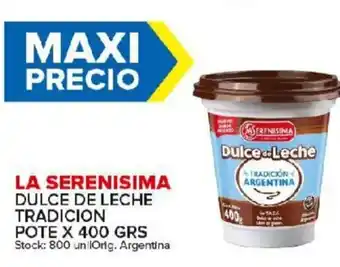 La Serenisima dulce De Leche Tradicion Pote x 400grs
