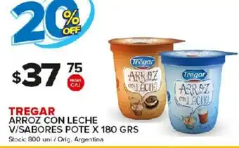 Carrefour Maxi Tregar Arroz Con Leche V/Sabores Pote x 180grs oferta