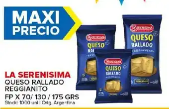 Carrefour Maxi La Serenisima Queso Rallado Reggianito FP x 175grs oferta