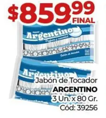 Diarco Argenting Jabón de Tocador ARGENTINO 3 Un. x 80 Gr. oferta