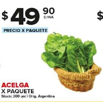 Carrefour Maxi Acelga x paquete oferta