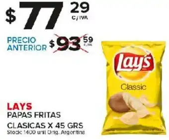 Carrefour Maxi Lays Papas Fritas Clasicas x 45grs oferta