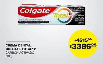 Atomo Conviene CREMA DENTAL COLGATE TOTAL 12 CARBÓN ACTIVADO (90g) oferta