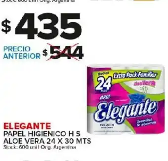 Carrefour Maxi Elegante Papel Higienico HS Aloe Vera 24 x 30mts oferta