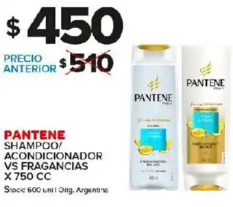 Carrefour Maxi Pantene Shampoo/Acondicionador Vs Fragrancias x 750cc oferta